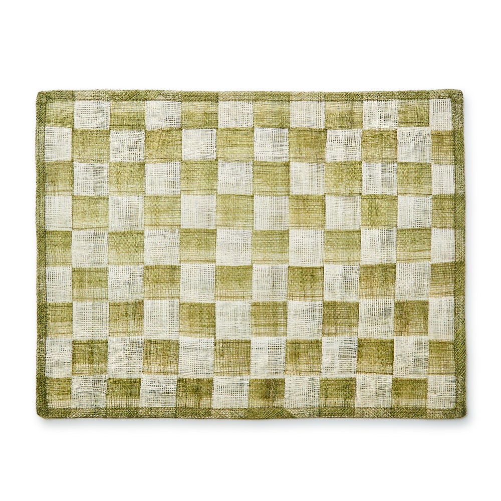 Green Sinamay Placemats, Set of 4 mackenzie-childs Panama imagen 1