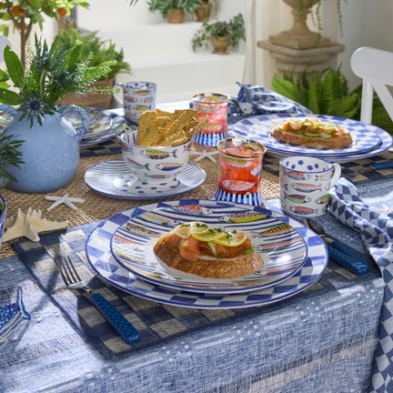 Indigo Sinamay Placemats, Set of 4