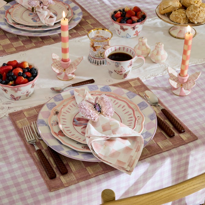 Pink Sinamay Placemats, Set of 4 image number 1