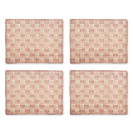 Pink Sinamay Placemats, Set of 4