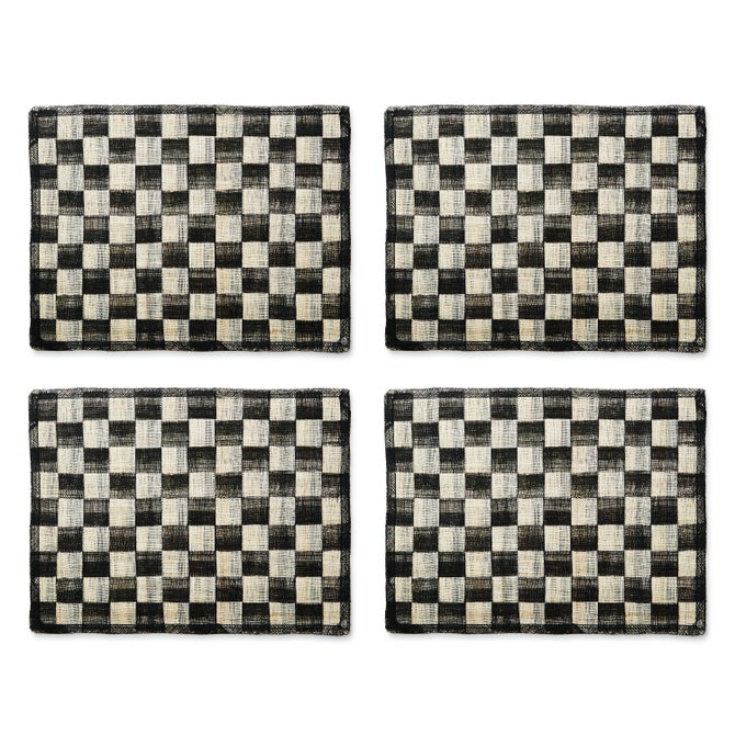 Black Sinamay Placemats, Set of 4 image number 1