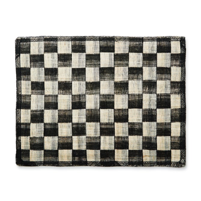 Black Sinamay Placemats, Set of 4 image number 0