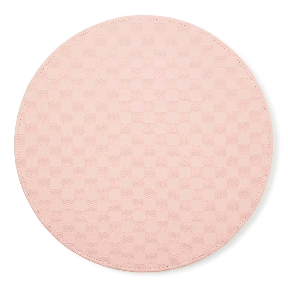Check Faux Leather Placemat - Pink mackenzie-childs Panama imagen 1