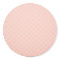 Pink Check Faux Leather Placemat