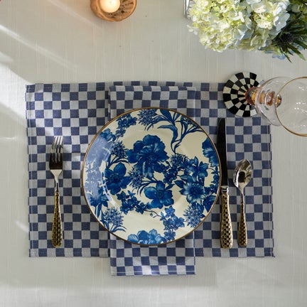 Indigo Check Placemat, Set of 4