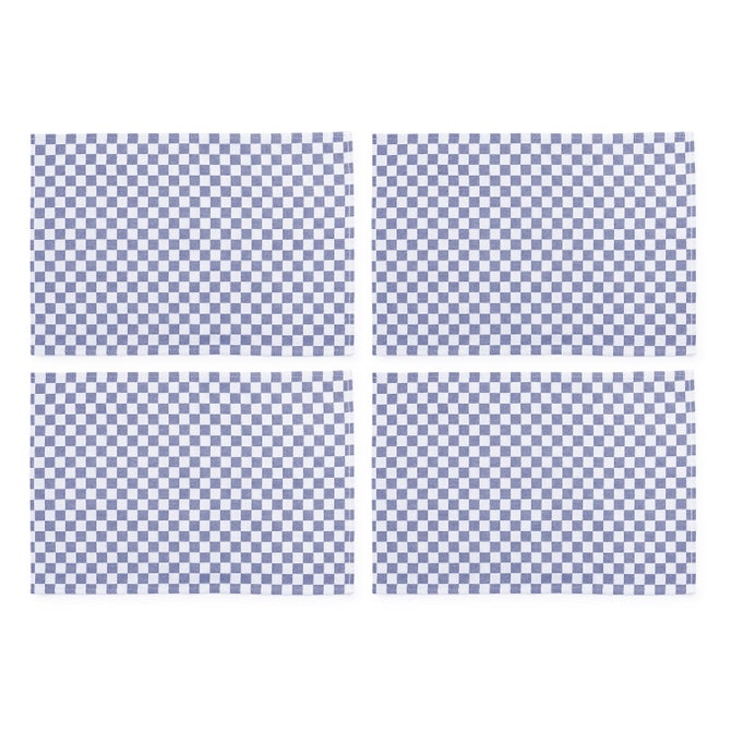 Navy Check Placemat, Set of 4 image number 1
