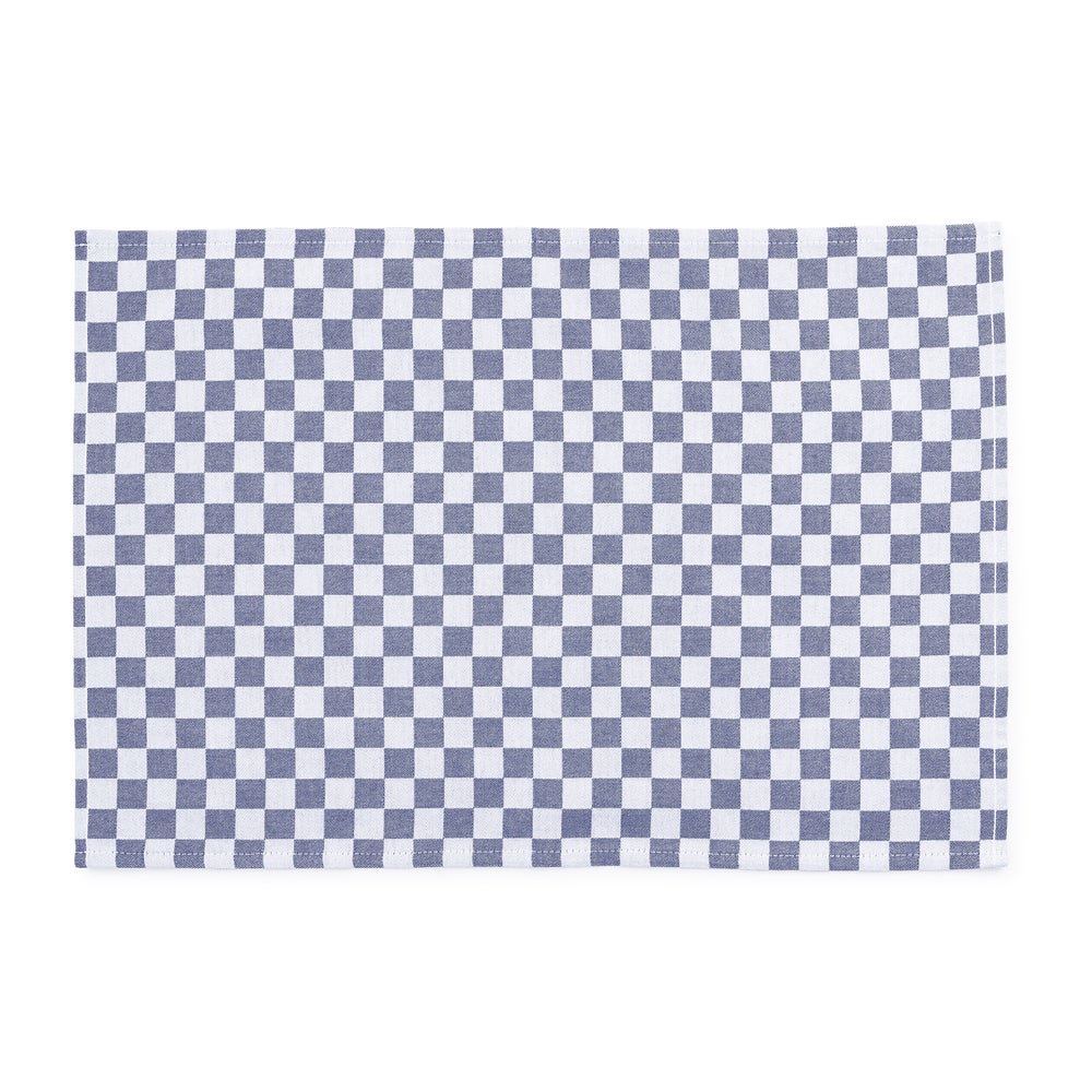 Black Check Placemat, Set of 4 - Navy mackenzie-childs Panama imagen 1