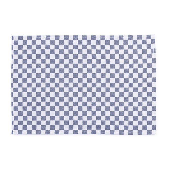 Navy Check Placemat, Set of 4 image number 0