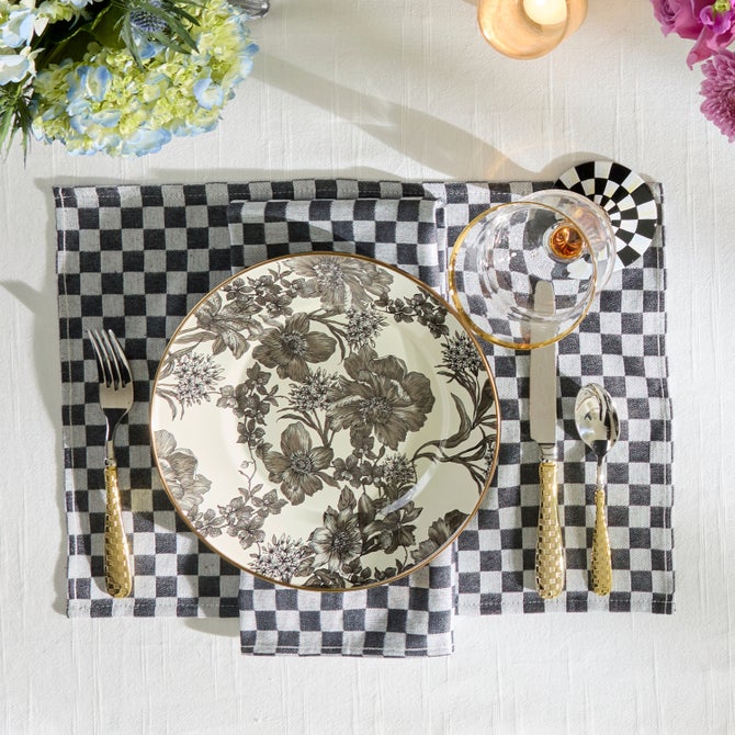 Black Check Placemat, Set of 4 image number 3