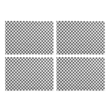 Black Check Placemat, Set of 4