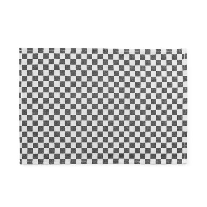 Black Check Placemat, Set of 4 image number 0