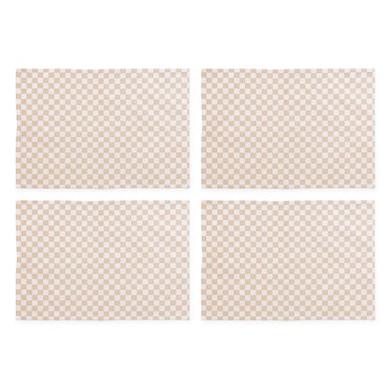 Flax Check Placemat, Set of 4
