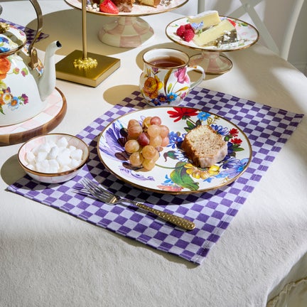 Plum Check Placemat, Set of 4