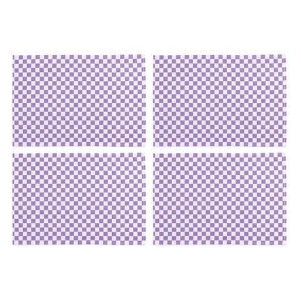 Plum Check Placemat, Set of 4