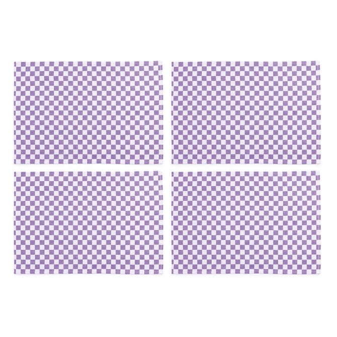 Plum Check Placemat, Set of 4 image number 1