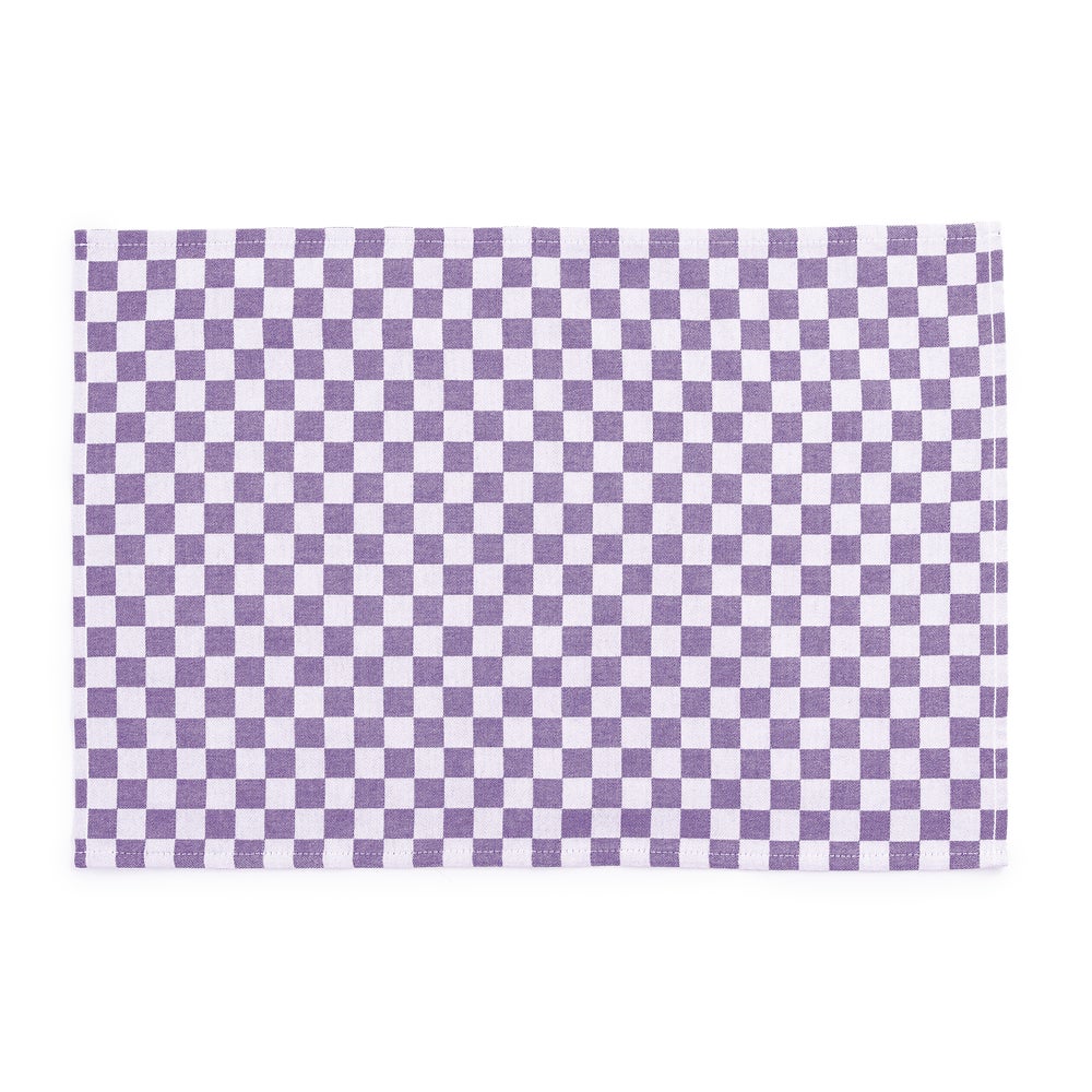 Black Check Placemat, Set of 4 - Plum mackenzie-childs Panama imagen 1