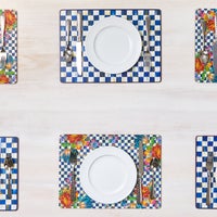 Royal Check Cork Back Placemats, Set of 4
