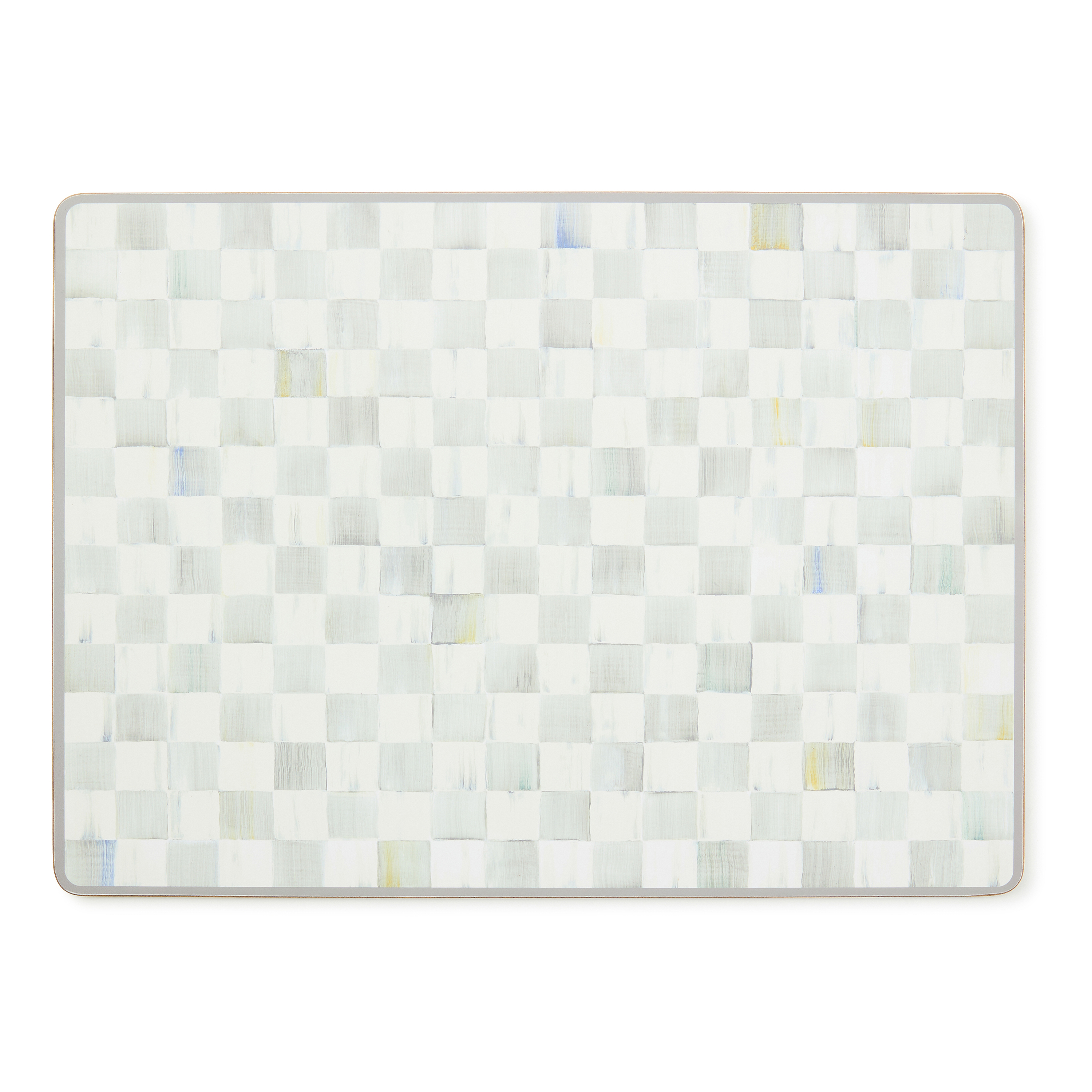 Sterling Check Cork Back Placemats, Set of 4