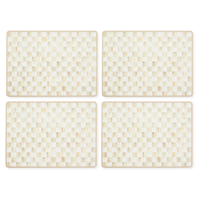 Mocha Check Cork Back Placemats, Set of 4 image number 2