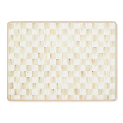 Mocha Check Cork Back Placemats, Set of 4