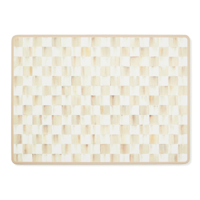 Mocha Check Cork Back Placemats, Set of 4 image number 0