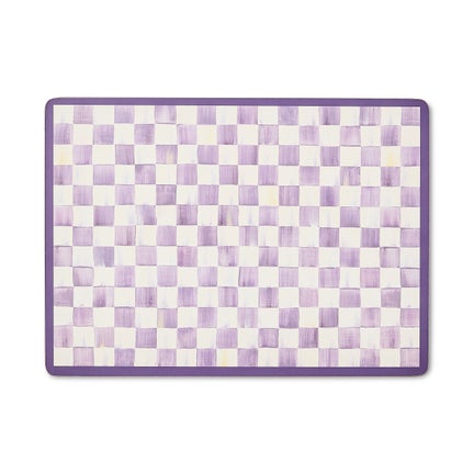 Violet Check Cork Back Placemats, Set of 4