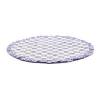 Violet Check Round Placemat