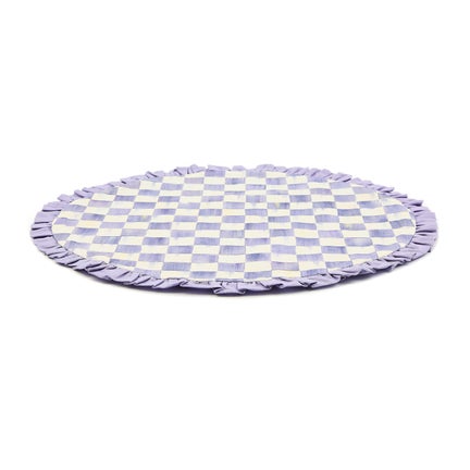 Violet Check Round Placemat