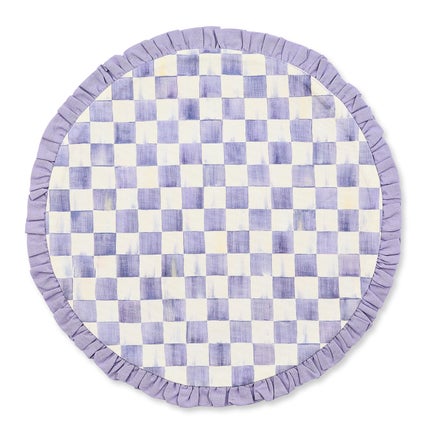 Violet Check Round Placemat