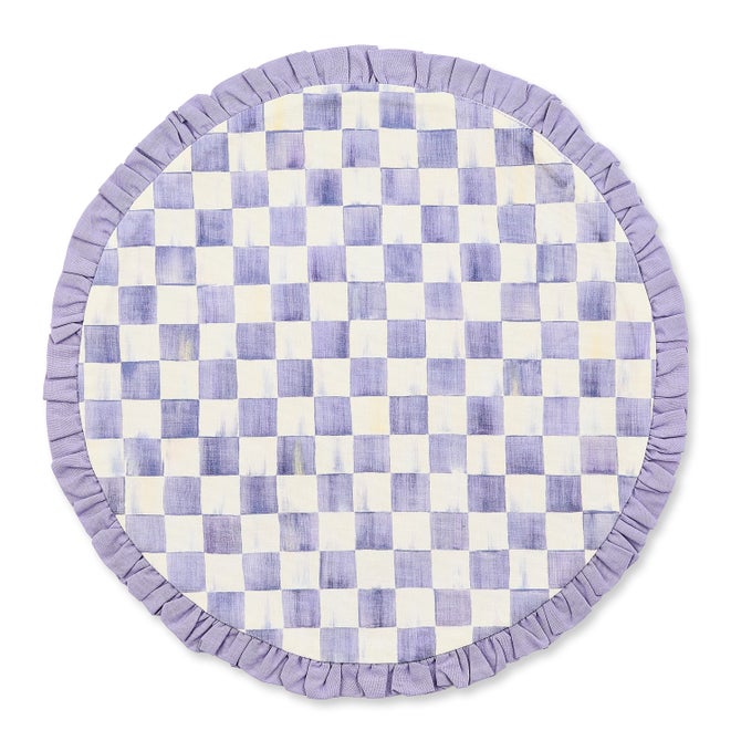 Violet Check Round Placemat image number 0