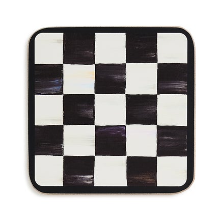 Courtly Check Cork Back Coasters, Set of 4