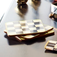 Courtly Check Cork Back Coasters, Set of 4