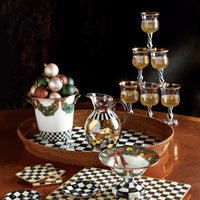 Courtly Check Cork Back Coasters, Set of 4