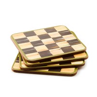 Courtly Check Cork Back Coasters, Set of 4