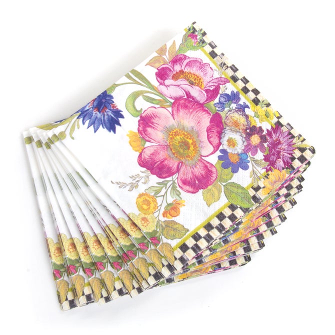 White Flower Market Cocktail Paper Napkins image number 3