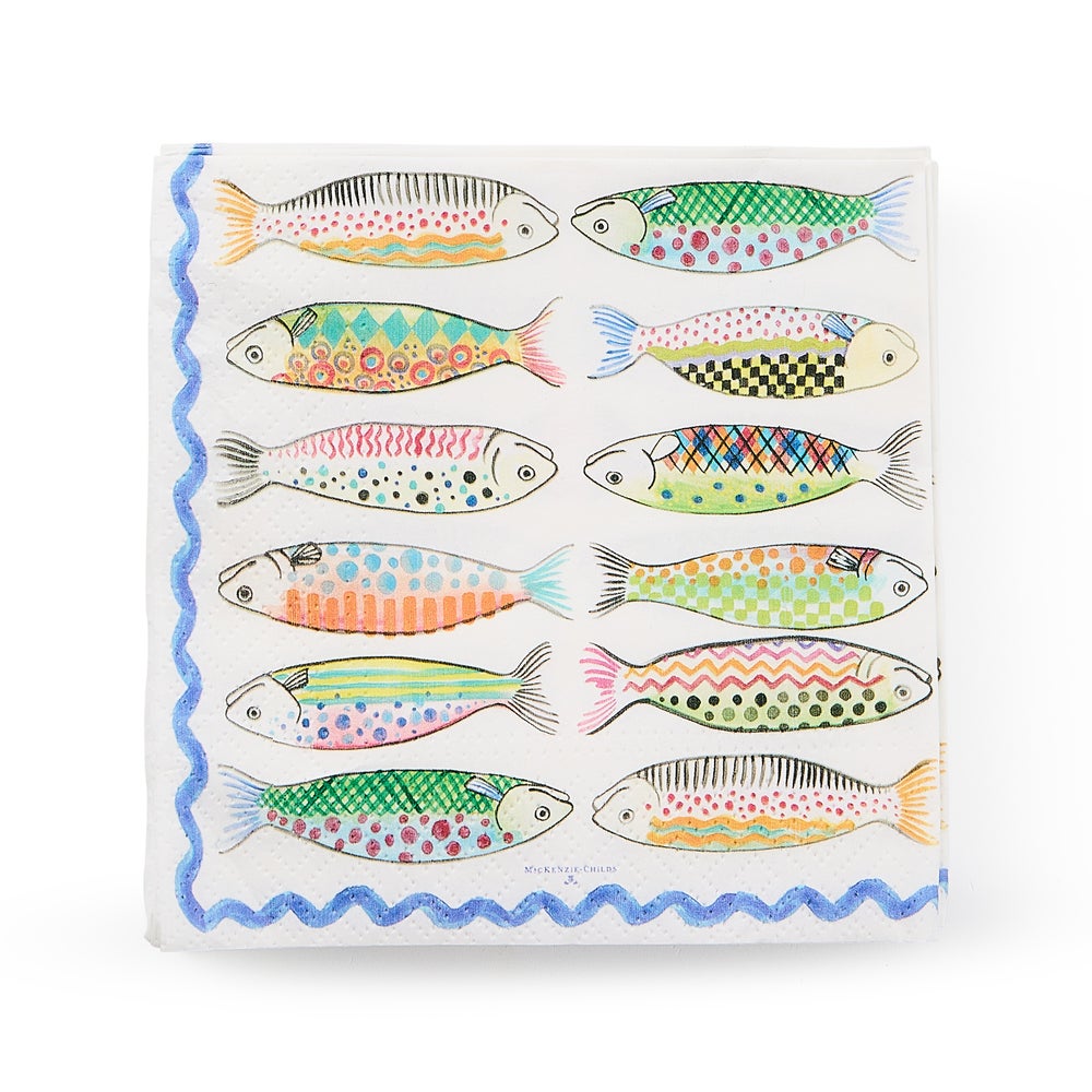 Cocktail Paper Napkins - Go Fish mackenzie-childs Panama imagen 1