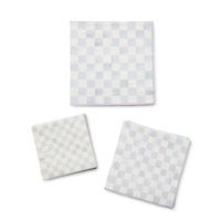 Sterling Check Cocktail Paper Napkins