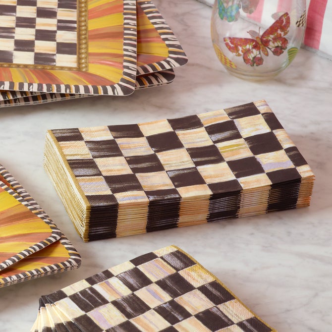 Courtly Check Guest Paper Napkins image number 1