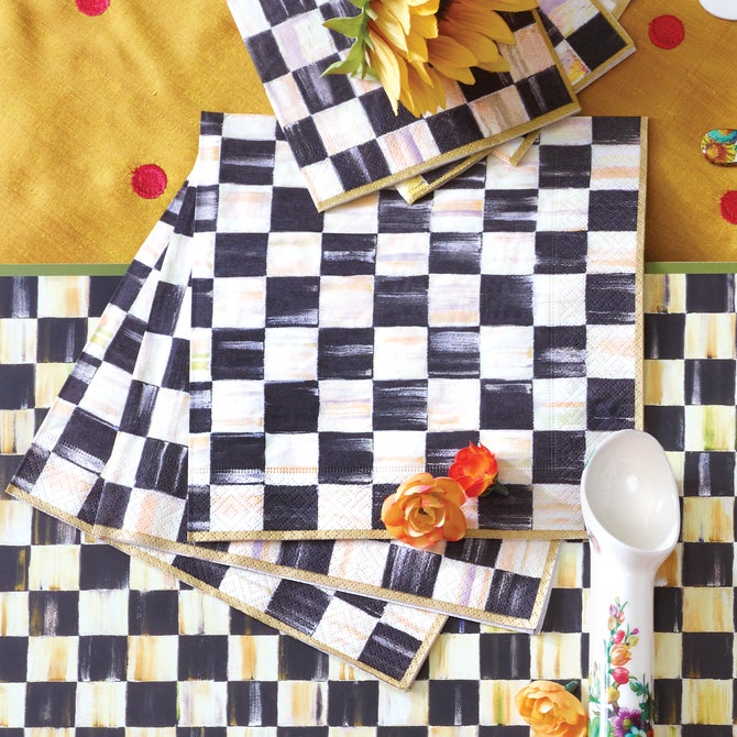 Courtly Check Dinner Paper Napkins image number 5