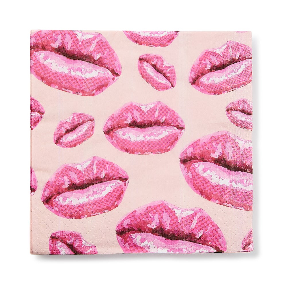 Dinner Paper Napkins - Kiss Me, Dinner Napkin mackenzie-childs Panama imagen 1