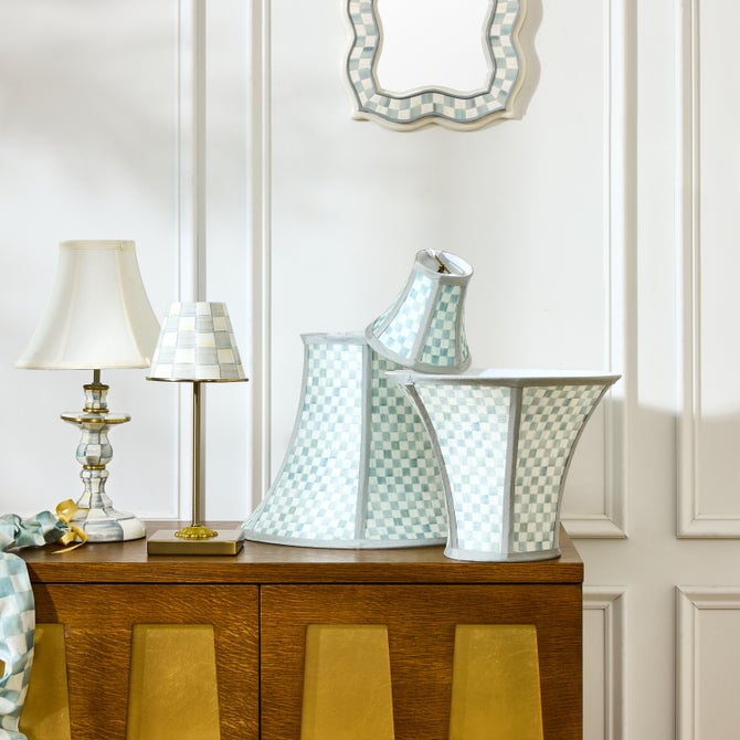 Sterling Check Chandelier Shade image number 1