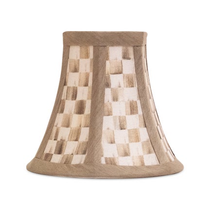 Mocha Check Chandelier Shade