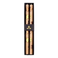 Maple Leaf Brown Dinner Candles, Set of 2
