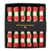 Mini Red & Green Dinner Candles, Set of 6