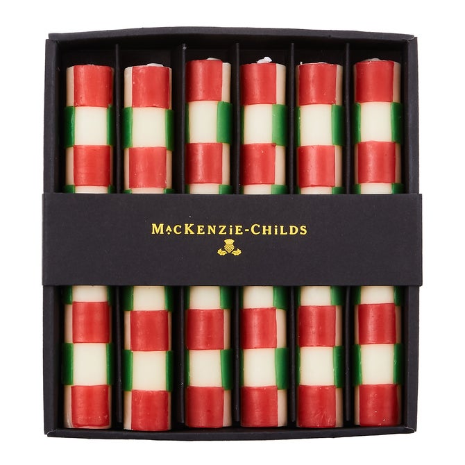 Mini Red & Green Dinner Candles, Set of 6 image number 3