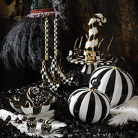 Check Black & Ivory Dinner Candles, Set of 2