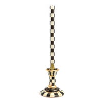 Check Black & Ivory Dinner Candles, Set of 2
