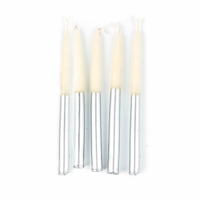 Hanukkah Silver Candle Set image number 1
