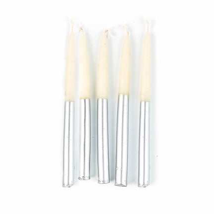 Hanukkah Silver Candle Set