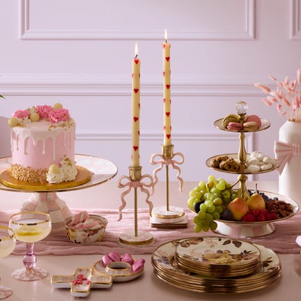 Heart Dinner Candles, Set of 2